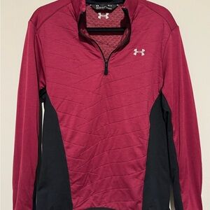 Under Armour Burgundy and Black ColdGear Top